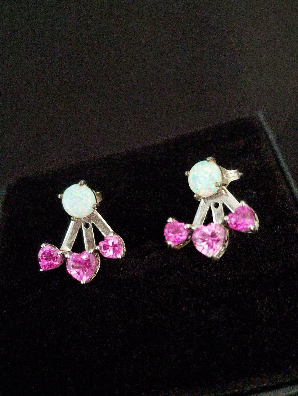 KAY JEWELERS OPAL CUFF STUD EARRINGS